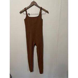 Unbranded Women’s Small Brown One Piece Bodysuit Shapewear Sleeveless Stretch